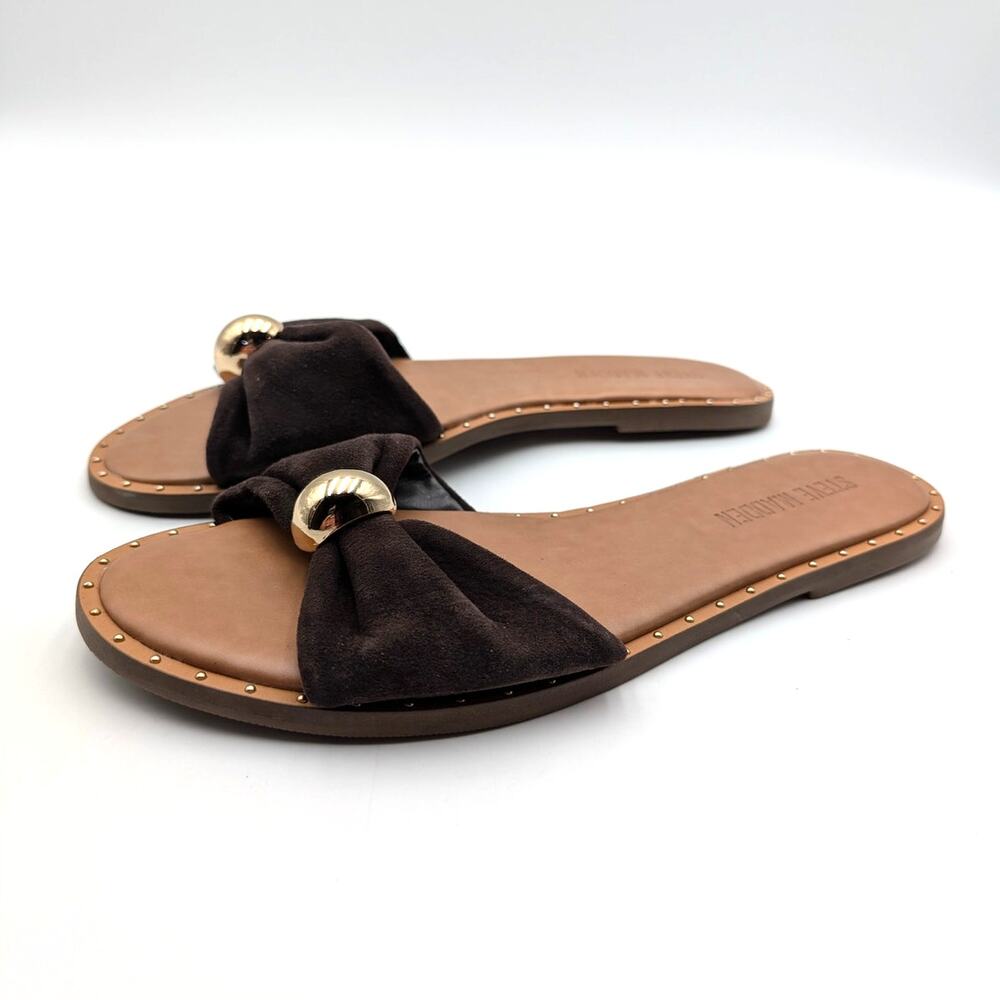 Steve Madden Dipsy Slide Sandals Open Toe Women's Brown Size US9.5M EU40